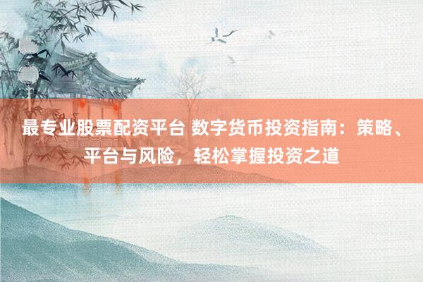 最专业股票配资平台 数字货币投资指南：策略、平台与风险，轻松掌握投资之道