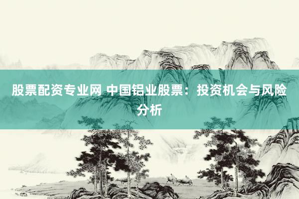 股票配资专业网 中国铝业股票：投资机会与风险分析