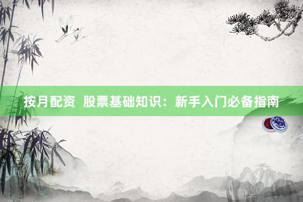 按月配资  股票基础知识：新手入门必备指南