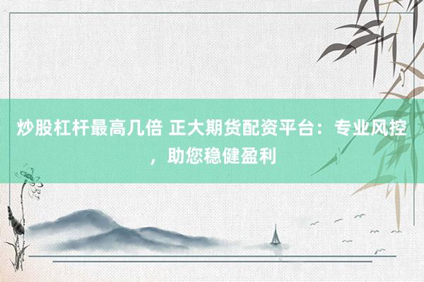 炒股杠杆最高几倍 正大期货配资平台：专业风控，助您稳健盈利