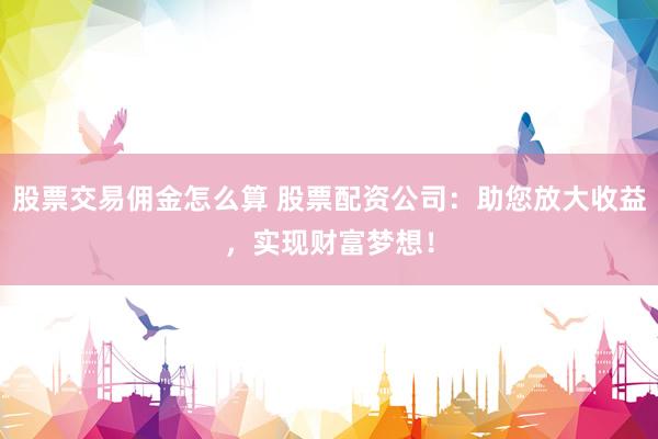 股票交易佣金怎么算 股票配资公司：助您放大收益，实现财富梦想！