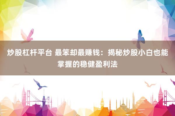 炒股杠杆平台 最笨却最赚钱：揭秘炒股小白也能掌握的稳健盈利法