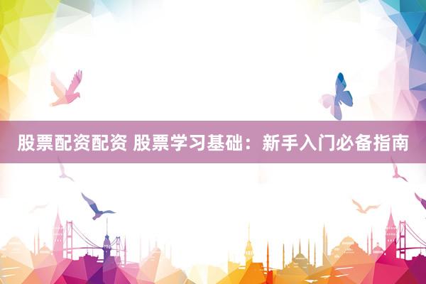 股票配资配资 股票学习基础：新手入门必备指南