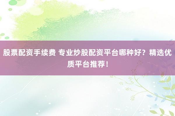 股票配资手续费 专业炒股配资平台哪种好?精选优质平台推荐!