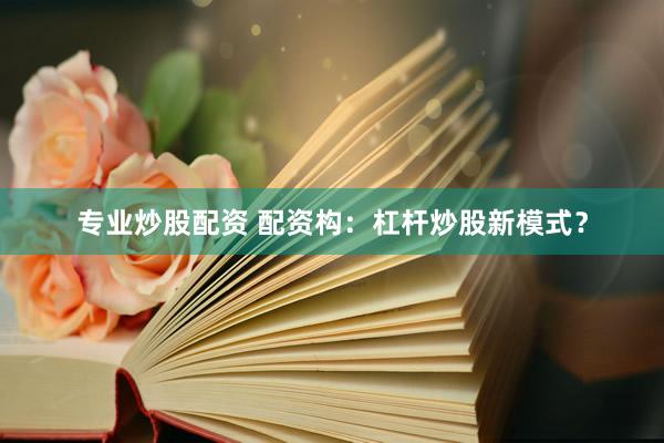 专业炒股配资 配资构:杠杆炒股新模式?